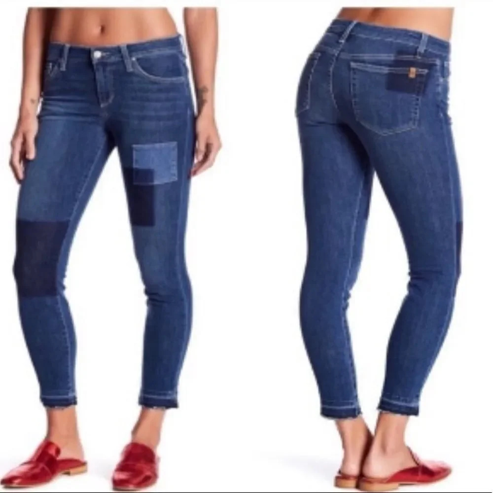 NWT Joe’s Jeans Daisy Patchwork Mid Rise Skinny Ankle Jean 30 - Picture 2 of 15